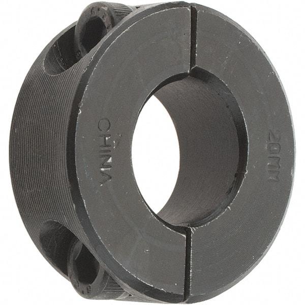 Value Collection - 20mm Bore, Steel, Two Piece Shaft Collar - 1-5/8" Outside Diam - Exact Industrial Supply