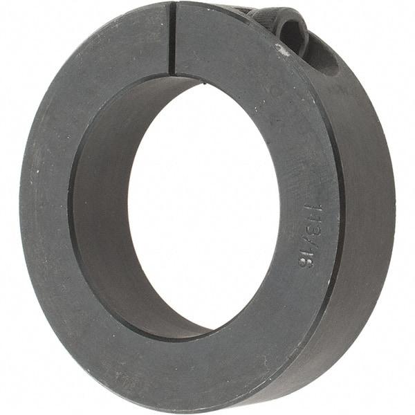 Value Collection - 1-13/16" Bore, Steel, One Piece One Piece Split Shaft Collar - 2-7/8" Outside Diam, 11/16" Wide - Exact Industrial Supply