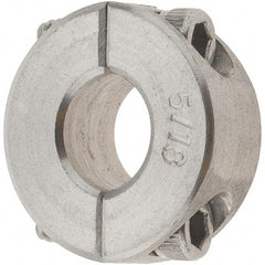 Value Collection - 5/16" Bore, Stainless Steel, Two Piece Shaft Collar - 11/16" Outside Diam, 5/16" Wide - Exact Industrial Supply