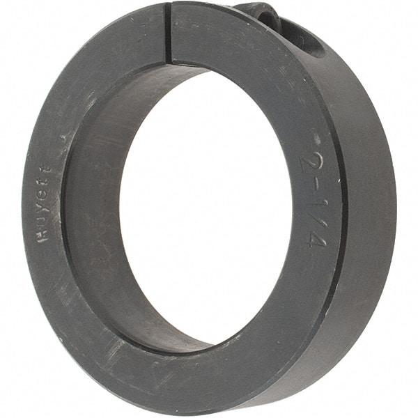 Value Collection - 2-1/4" Bore, Steel, One Piece Clamp Collar - 3-1/4" Outside Diam, 3/4" Wide - Exact Industrial Supply