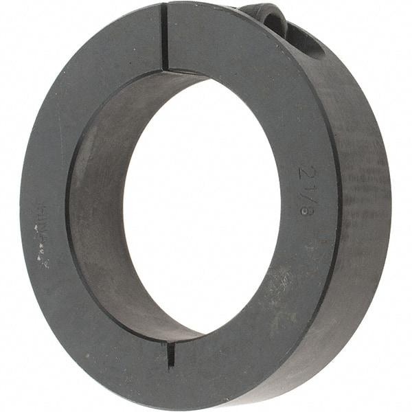 Value Collection - 2-1/8" Bore, Steel, One Piece One Piece Split Shaft Collar - 3-1/4" Outside Diam, 3/4" Wide - Exact Industrial Supply