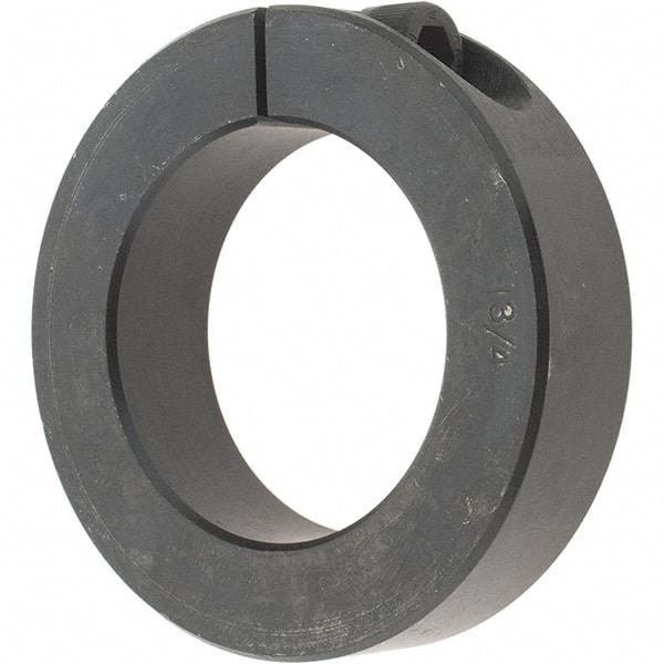 Value Collection - 1-3/4" Bore, Steel, One Piece Clamp Collar - 2-3/4" Outside Diam, 11/16" Wide - Exact Industrial Supply