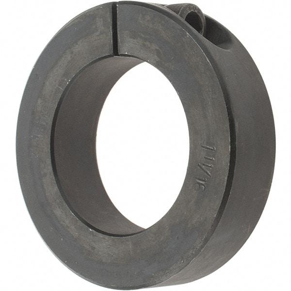Value Collection - 1-11/16" Bore, Steel, One Piece One Piece Split Shaft Collar - 2-3/4" Outside Diam, 11/16" Wide - Exact Industrial Supply