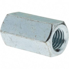 Value Collection - M12x1.75 Metric Coarse, 36mm OAL Steel Standard Coupling Nut - Zinc-Plated Finish, 19mm Width Across Flats, 21.1mm Width Across Points - Exact Industrial Supply
