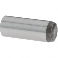 Value Collection - 6mm Diam x 16mm Pin Length Grade 8 Alloy Steel Precision Dowel Pin - Bright Finish, 1 Rounded End - Exact Industrial Supply