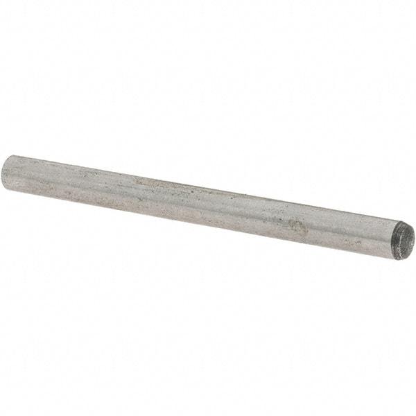 Value Collection - 4mm Diam x 50mm Pin Length Grade 8 Steel Precision Dowel Pin - Bright Finish, 1 Rounded End - Exact Industrial Supply