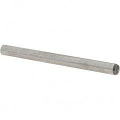 Value Collection - 4mm Diam x 50mm Pin Length Grade 8 Steel Precision Dowel Pin - Bright Finish, 1 Rounded End - Exact Industrial Supply