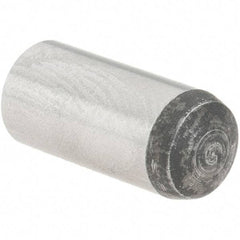 Value Collection - 6mm Diam x 14mm Pin Length Grade 8 Alloy Steel Precision Dowel Pin - Bright Finish, 1 Rounded End - Exact Industrial Supply