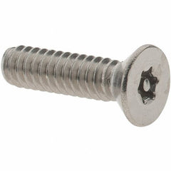 Value Collection - #10-24 UNC Pin In Torx Drive, Flat Screw - Grade 18-8 Stainless Steel, Uncoated, 3/4" OAL - Exact Industrial Supply