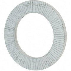 Value Collection - 1.5354" OD, Zinc Flake, Wedge Lock Washer - Grade 2, 0.9882 to 1.0039" ID - Exact Industrial Supply