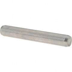 Value Collection - 6mm Diam x 40mm Pin Length 416 Stainless Steel Precision Dowel Pin - C 52-62 Hardness, 1 Beveled & 1 Rounded End - Exact Industrial Supply