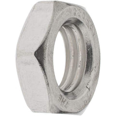 Value Collection - M16x2.00 Metric Coarse Stainless Steel Right Hand Hex Jam Nut - 24mm Across Flats, 8mm High, Uncoated - Exact Industrial Supply