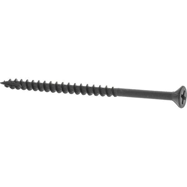 Buildex - #8, 3" OAL, Phillips Drive Flat Head, Steel Drywall Screws - Black Oxide Finish, Grade 2 - Exact Industrial Supply