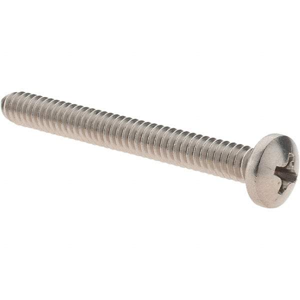 Value Collection - #10-24 UNC, 1-3/4" Length Under Head Phillips Drive Machine Screw - Pan Head, Grade 18-8 Stainless Steel, Uncoated, Without Washer - Exact Industrial Supply
