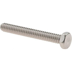 Value Collection - #10-24 UNC, 1-1/2" Length Under Head Hex Drive Machine Screw - Hex Head, Grade 18-8 Stainless Steel, Uncoated, Without Washer - Exact Industrial Supply