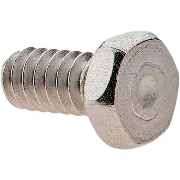 Value Collection - #10-24 UNC, 3/8" Length Under Head Hex Drive Machine Screw - Hex Head, Grade 18-8 Stainless Steel, Uncoated, Without Washer - Exact Industrial Supply