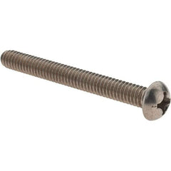 Value Collection - #12-24 UNC, 2" Length Under Head Phillips Drive Machine Screw - Round Head, Grade 18-8 Stainless Steel, Uncoated, Without Washer - Exact Industrial Supply
