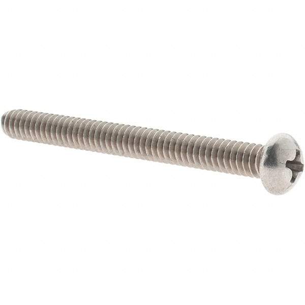 Value Collection - #10-24 UNC, 2" Length Under Head Phillips Drive Machine Screw - Round Head, Grade 18-8 Stainless Steel, Uncoated, Without Washer - Exact Industrial Supply