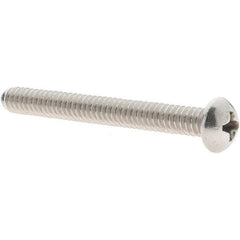 Value Collection - #10-24 UNC, 1-3/4" Length Under Head Phillips Drive Machine Screw - Round Head, Grade 18-8 Stainless Steel, Uncoated, Without Washer - Exact Industrial Supply