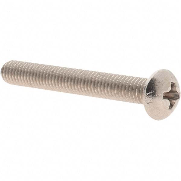 Value Collection - #10-32 UNF, 1-1/2" Length Under Head Phillips Drive Machine Screw - Round Head, Grade 18-8 Stainless Steel, Uncoated, Without Washer - Exact Industrial Supply