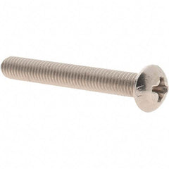 Value Collection - #10-32 UNF, 1-1/2" Length Under Head Phillips Drive Machine Screw - Round Head, Grade 18-8 Stainless Steel, Uncoated, Without Washer - Exact Industrial Supply
