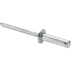 Value Collection - Size 68 Dome Head Aluminum Closed End Sealing Blind Rivet - Aluminum Mandrel, 0.376" to 1/2" Grip, 0.374" Head Diam, 0.192" to 0.196" Hole Diam, 0.748" Length Under Head, 3/16" Body Diam - Exact Industrial Supply