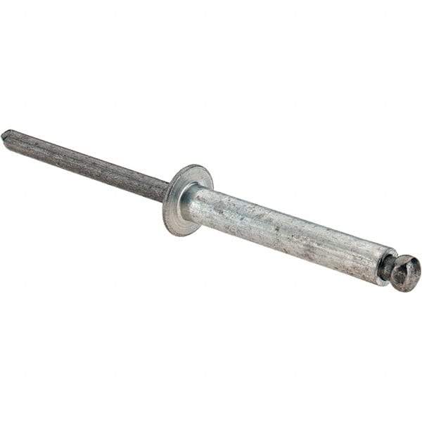 Value Collection - Size 616 Dome Head Aluminum Open End Blind Rivet - Steel Mandrel, 0.751" to 1" Grip, 3/8" Head Diam, 0.192" to 0.196" Hole Diam, 1.2" Length Under Head, 3/16" Body Diam - Exact Industrial Supply
