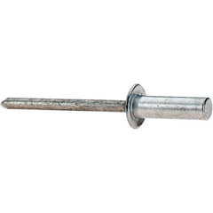 Value Collection - Size 66 Dome Head Aluminum Closed End Sealing Blind Rivet - Aluminum Mandrel, 0.251" to 3/8" Grip, 3/8" Head Diam, 0.192" to 0.196" Hole Diam, 0.656" Length Under Head, 3/16" Body Diam - Exact Industrial Supply