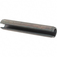 Value Collection - 8mm Diam x 45mm Long Slotted Spring Pin - Steel, Plain Finish - Exact Industrial Supply
