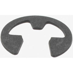 Rotor Clip - 1/4" Shaft Diam, 0.21" Groove Diam, Steel External E Style Retaining Ring - Exact Industrial Supply