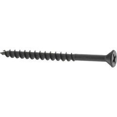 Buildex - #8, 2-1/4" OAL, Phillips Drive Flat Head, Steel Drywall Screws - Black Oxide Finish, Grade 2 - Exact Industrial Supply