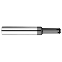 ‎0.3000″ Cutter Diameter × 1.2500″ (1-1/4″) Reach Carbide Single Form 3/8″ Thread Milling Cutter, 4 Flutes, Amorphous Diamond Coated - Exact Industrial Supply