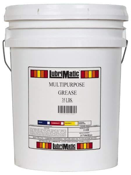 LubriMatic - 35 Lb Drum Lithium General Purpose Grease - Black, 350°F Max Temp, NLGIG 1-1/2, - Exact Industrial Supply