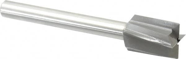 Made in USA - 1" Diam, 1/2" Shank, Diam, 4 Flutes, Straight Shank, Interchangeable Pilot Counterbore - Exact Industrial Supply