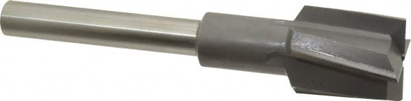 Made in USA - 1-3/16" Diam, 1/2" Shank, Diam, 4 Flutes, Straight Shank, Interchangeable Pilot Counterbore - Exact Industrial Supply