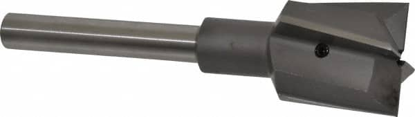 Made in USA - 1-1/2" Diam, 1/2" Shank, Diam, 4 Flutes, Straight Shank, Interchangeable Pilot Counterbore - Exact Industrial Supply