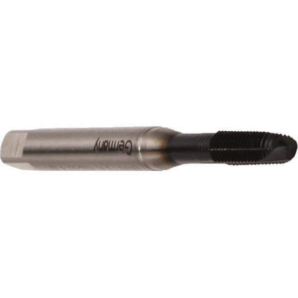 Emuge - M3x0.50 Metric Coarse, 2 Flute, GLT-8 Finish, Cobalt Spiral Point Tap - Modified Bottoming Chamfer, Right Hand Thread, 56mm OAL, 11mm Thread Length, 3.5mm Shank Diam, 6H Class of Fit, Series Rekord B - Exact Industrial Supply