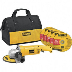 DeWALT - 7" Wheel Diam, 8,000 RPM, Corded Angle & Disc Grinder - 5/8-11 Spindle, 120 Volts, 13 Amps - Exact Industrial Supply