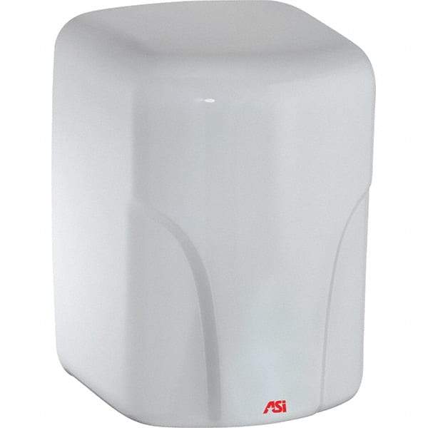 ASI-American Specialties, Inc. - 1600 Watt White Finish Electric Hand Dryer - 110/120 Volts, 14.6 Amps, 8-1/16" Wide x 11-19/64" High x 7-5/64" Deep - Exact Industrial Supply