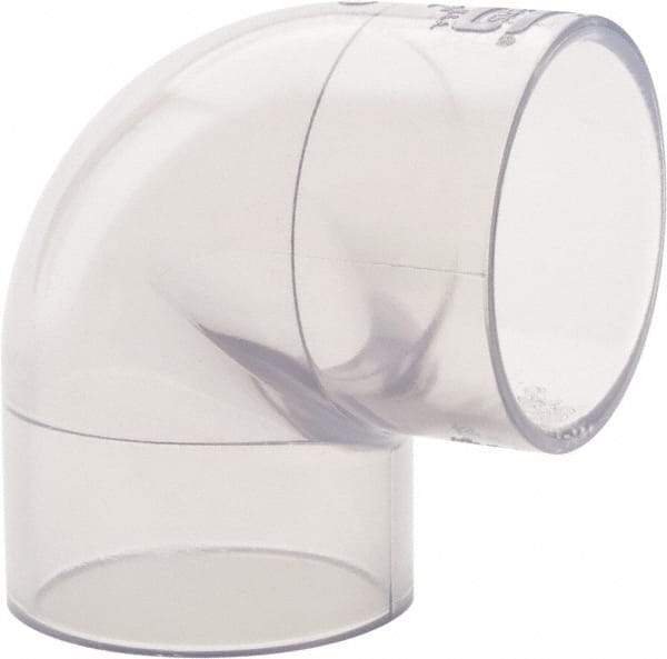 Made in USA - 2" PVC Plastic Pipe Fitting - Schedule 40, Slip x Slip End Connections - Exact Industrial Supply