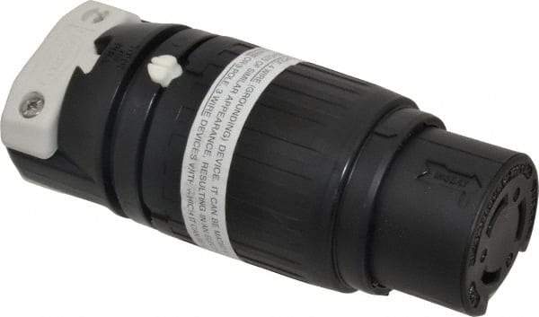 Hubbell Wiring Device-Kellems - 250 VDC, 600 VAC, 50 Amp, NonNEMA Configuration, Industrial Grade, Self Grounding Connector - 1 Phase, 3 Poles, IP20, 0.83 to 1-1/4 Inch Cord Diameter - Exact Industrial Supply