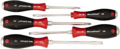 Wiha - 5 Piece Phillips & Slotted Screwdriver Set - Comes in Kit Bag - Exact Industrial Supply