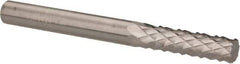 Accupro - 1/4" Diam, 3/4" LOC, Plain End, Solid Carbide Diamond Pattern Router Bit - Right Hand Cut, 2-1/2" OAL, 1/4" Shank Diam, Use on Fiberglass - Exact Industrial Supply