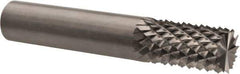 Accupro - 1/2" Diam, 1" LOC, Burr End, Solid Carbide Diamond Pattern Router Bit - Right Hand Cut, 3" OAL, 1/2" Shank Diam, Use on Fiberglass - Exact Industrial Supply