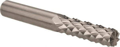 Accupro - 1/4" Diam, 3/4" LOC, Burr End, Solid Carbide Diamond Pattern Router Bit - Right Hand Cut, 2" OAL, 1/4" Shank Diam, Use on Fiberglass - Exact Industrial Supply