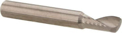 Accupro - 3/16" Cutting Diam x 3/8" Length of Cut, 1 Flute, Upcut Spiral Router Bit - Uncoated, Right Hand Cut, Solid Carbide, 1-1/2" OAL x 3/16" Shank Diam, Single Edge, 22° Helix Angle - Exact Industrial Supply