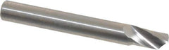 Accupro - 1/4" Cutting Diam x 3/8" Length of Cut, 1 Flute, Upcut Spiral Router Bit - Uncoated, Right Hand Cut, Solid Carbide, 2" OAL x 1/4" Shank Diam, Single Edge, 22° Helix Angle - Exact Industrial Supply