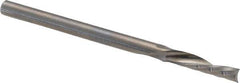 Accupro - 1/8" Cutting Diam x 1/2" Length of Cut, 1 Flute, Downcut Spiral Router Bit - Uncoated, Right Hand Cut, Solid Carbide, 2" OAL x 1/8" Shank Diam, Single Edge, 21° Helix Angle - Exact Industrial Supply