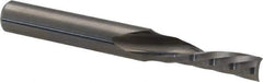 Accupro - 3/16" Cutting Diam x 5/8" Length of Cut, 1 Flute, Downcut Spiral Router Bit - Uncoated, Right Hand Cut, Solid Carbide, 2" OAL x 1/4" Shank Diam, Single Edge, 21° Helix Angle - Exact Industrial Supply