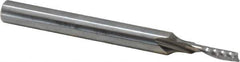 Accupro - 3mm Cutting Diam x 12mm Length of Cut, 1 Flute, Upcut Spiral Router Bit - Uncoated, Right Hand Cut, Solid Carbide, 64mm OAL x 6mm Shank Diam, Single Edge, 21° Helix Angle - Exact Industrial Supply